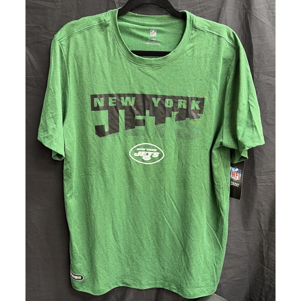 NFL Combine Authentic New York Jets Green Graphic T-shirt - Men's L - New